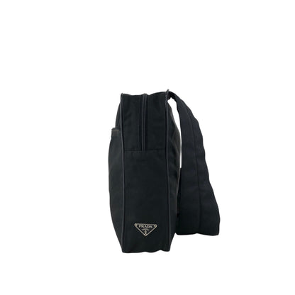 PRADA Tessuto Triangle Logo Sling bag Black Vintage p8ymye