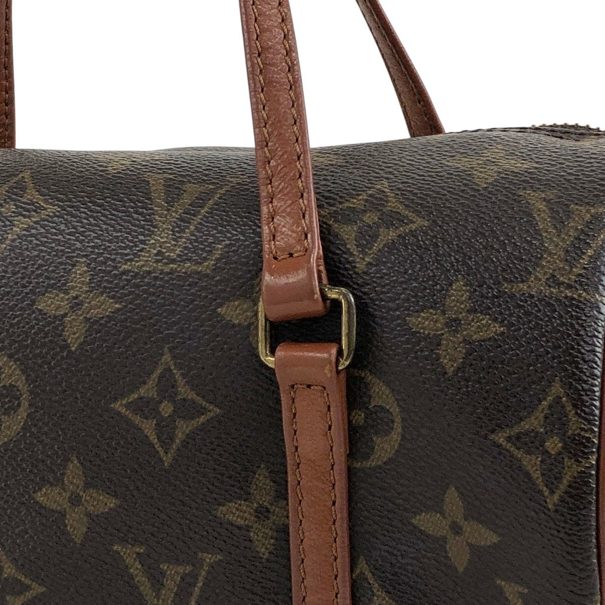 LOUIS VUITTON Monogram Handbag Brown Vintage dwmmh5