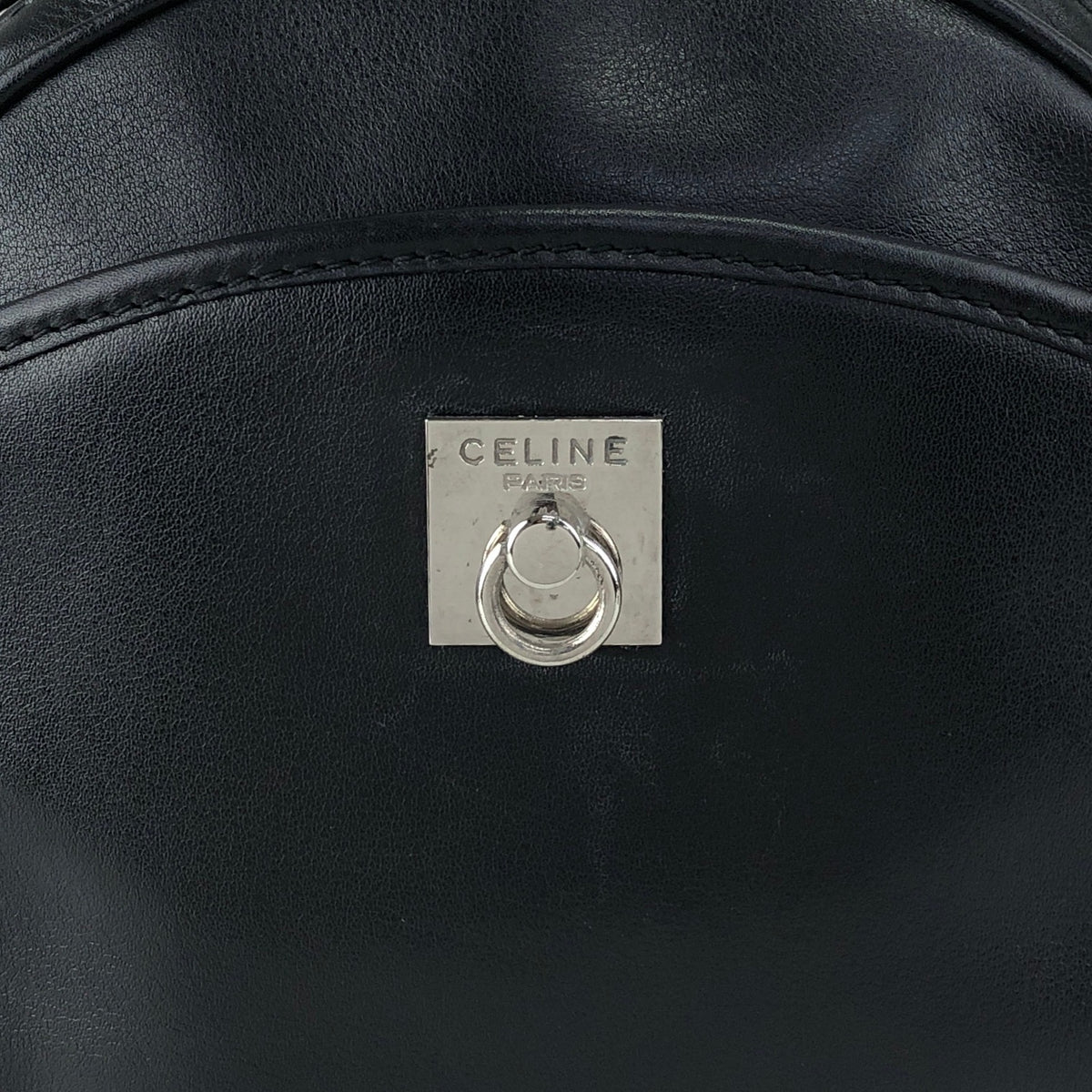 CELINE Gancini Shoulder bag Black Vintage mes4uh