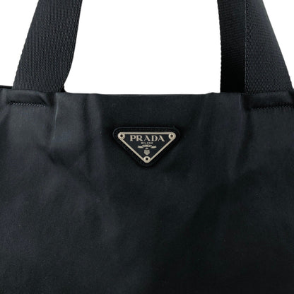 PRADA Tessuto Triangle Logo Totebag Black Vintage fti7ga