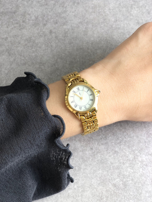 Yves Saint Laurent Quartz Watch Gold 601948 Vintage vfcdc4