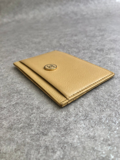 CHANEL Card holder Beige Vintage sap6sk