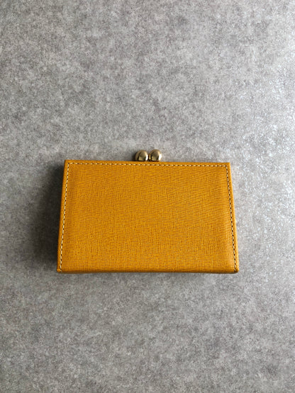 BURBERRY Logo Metal Clasp Coin Purse Yellow Vintage m834hs