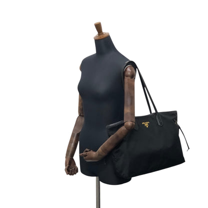 PRADA Logo Totebag Black Vintage 3h573h