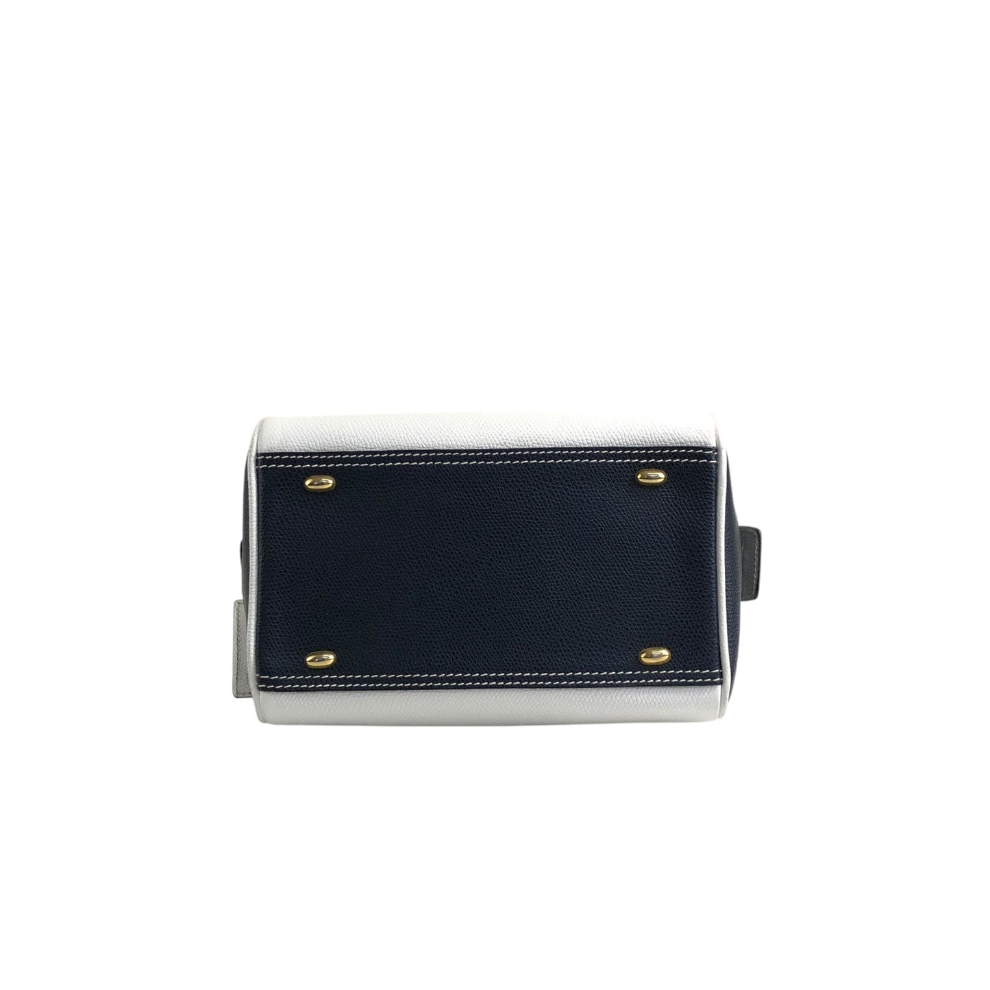 CELINE Two-way Small Boston bag Shoulder bag White×Navy Vintage gbtb54