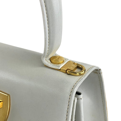 Salvatore Ferragamo Gancini Two-way Handbag Shoulder bag White Vintage wi32m8