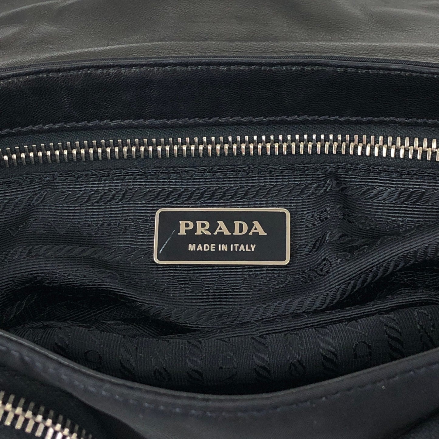 PRADA Triangle Logo Shoulder bag Black Vintage tiuxdg
