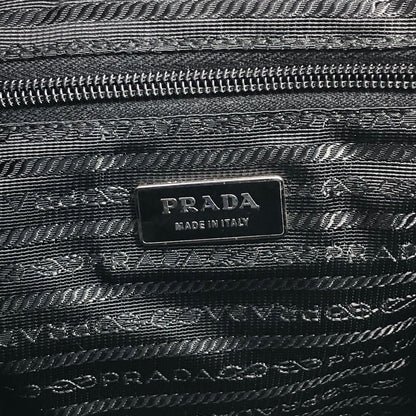 PRADA Triangle Logo Double Pocket Backpack Black Vintage ipfw4s