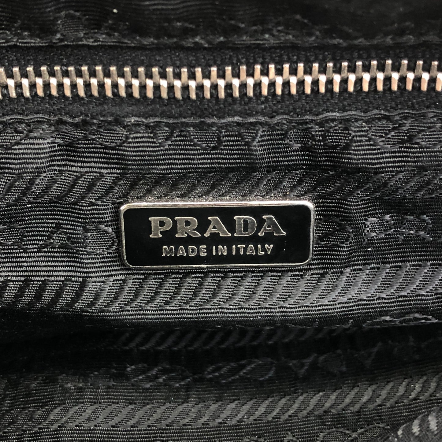 PRADA Triangle Logo Handbag Black BR1267 Vintage 8eva2s