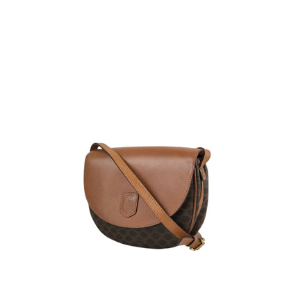 CELINE Macadam Blason Shoulder bag Brown Vintage u8j887
