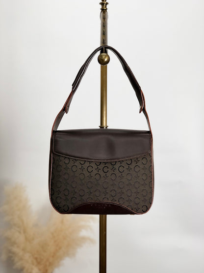 CELINE CMacadam Shoulder bag Hobobag Brown Vintage psiyb3