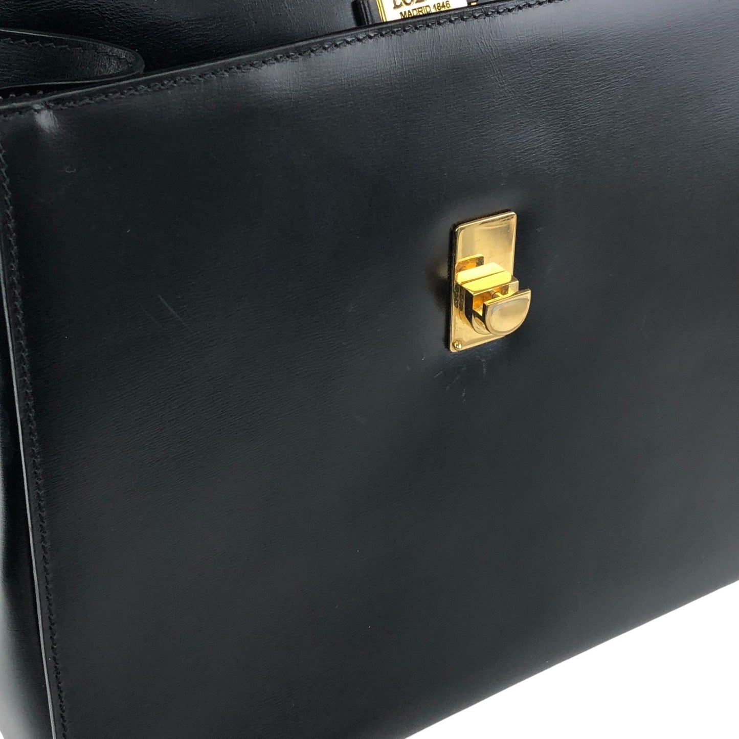 LOEWE Anagram Handbag Black Vintage c8uyvx