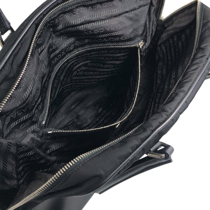 PRADA 三角形標誌小號波士頓包手提包黑色復古 djrwbv