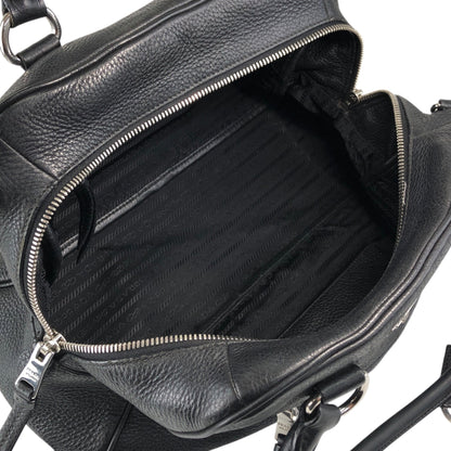 PRADA Logo Two-way Boston bag Shoulder bag Black Vintage sgghkm