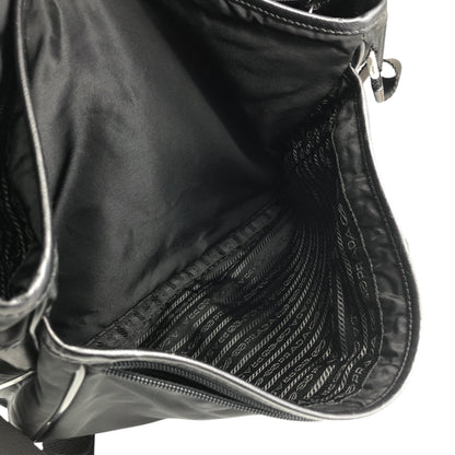 PRADA Triangle Logo Shoulder bag Black Vintage yp8wu5