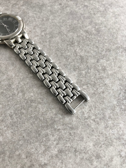 Yves Saint Laurent YSL Logo Watch Silver 6031-G11866 Vintage 6wv8w4