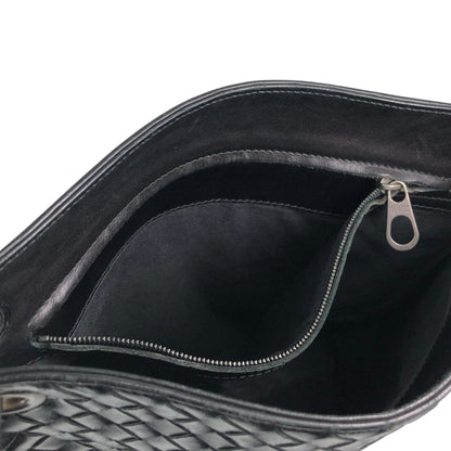 Bottega Veneta Intrecciato Shoulder bag Black Vintage zn3au7