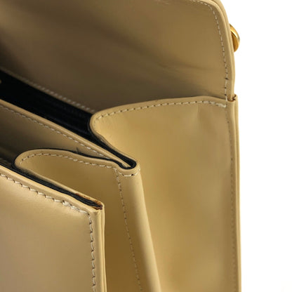 Salvatore Ferragamo Gancini 皮革頂部手把手提包米色復古 2xyxrd 