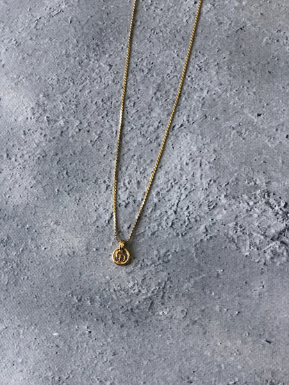 Christian Dior CD 標誌項鍊金色復古 h8hprh 