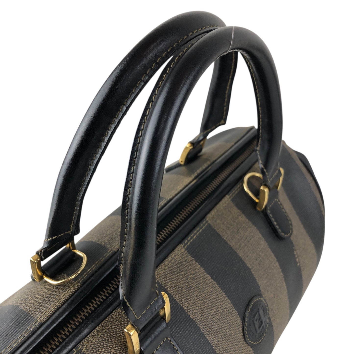 FENDI Pecan Two-way Small Boston bag Shoulder bag Black Vintage ze6stg