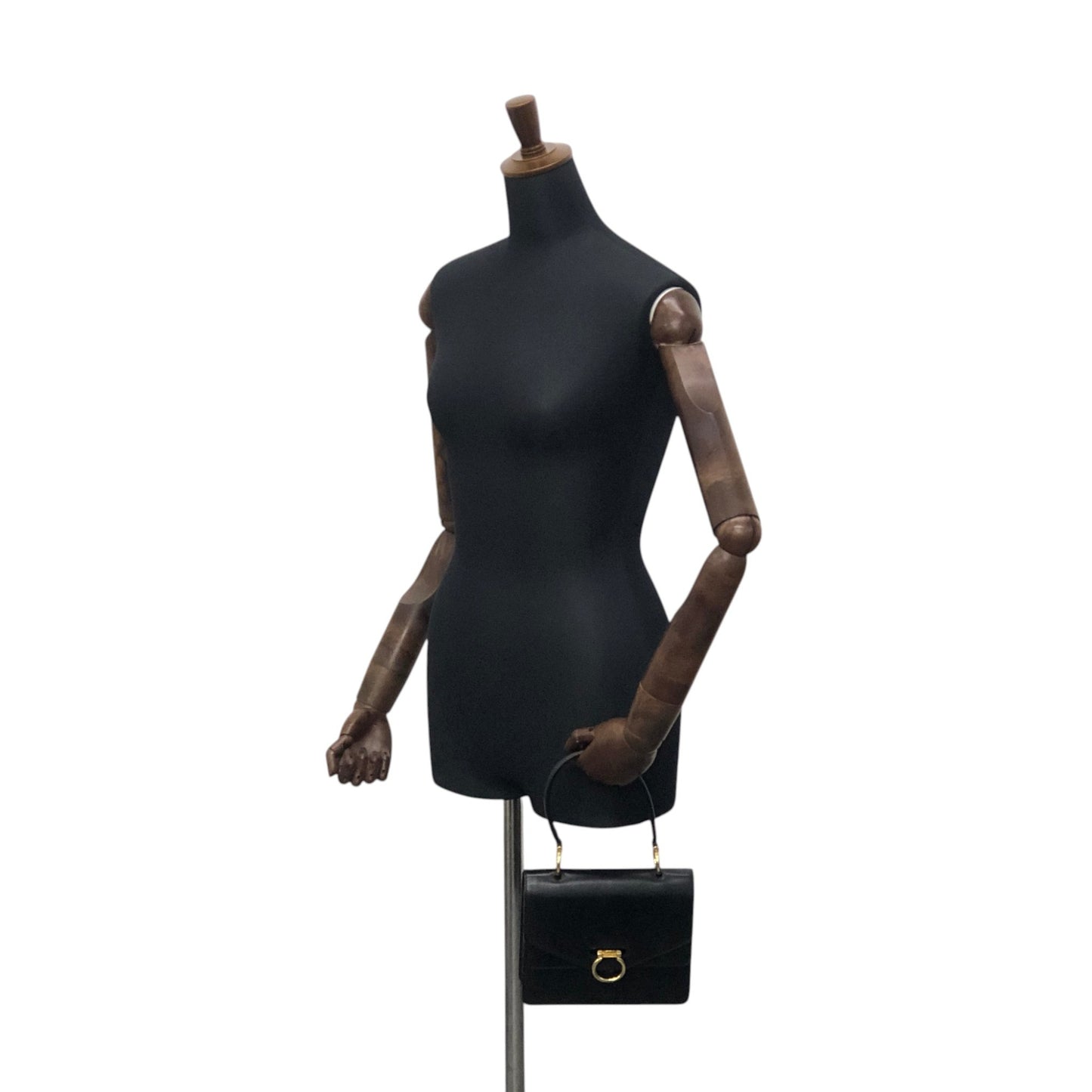 CELINE Gancini Handbag Black Vintage pvi8pi