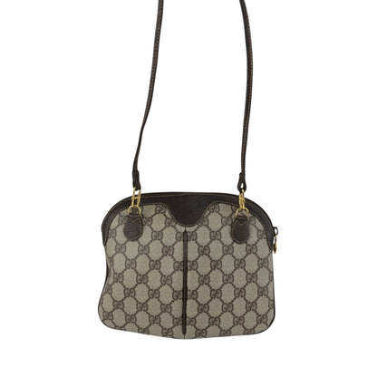 GUCCI Sherry Line GG Logo Shoulder bag Brown Vintage xif7sk
