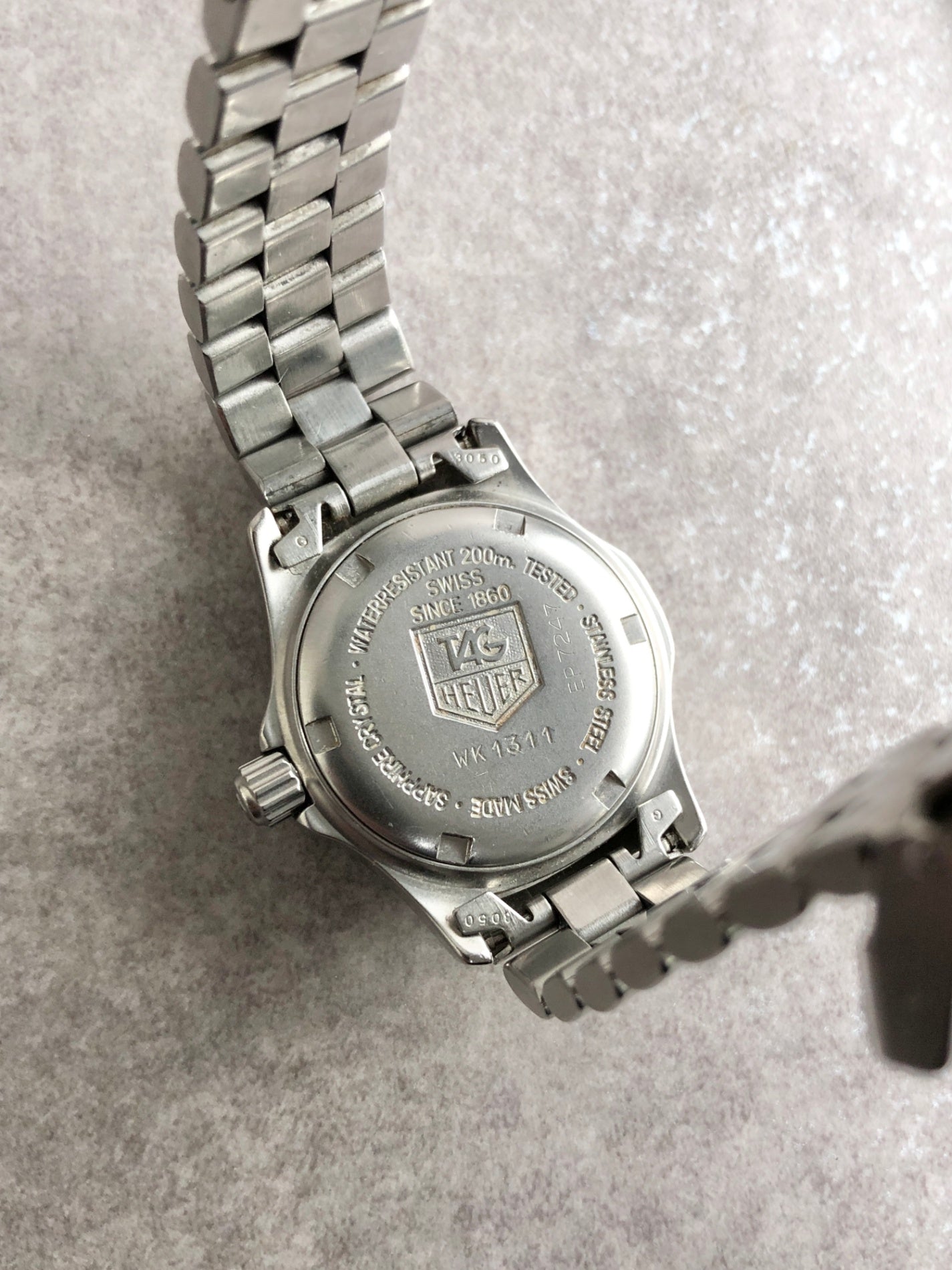 TAG Heuer Quartz Watch Silver Professional 200 wk1311 Vintage j455hr