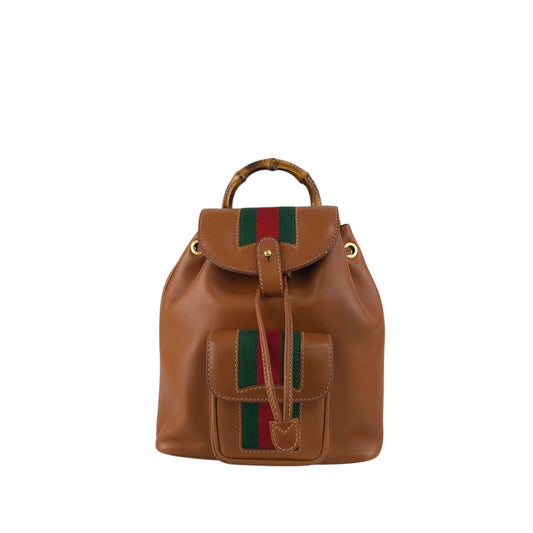 GUCCI Sherry Line Backpack Brown Vintage bedbja