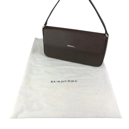 BURBERRY Logo Shoulder bag Brown Vintage hp7jmm