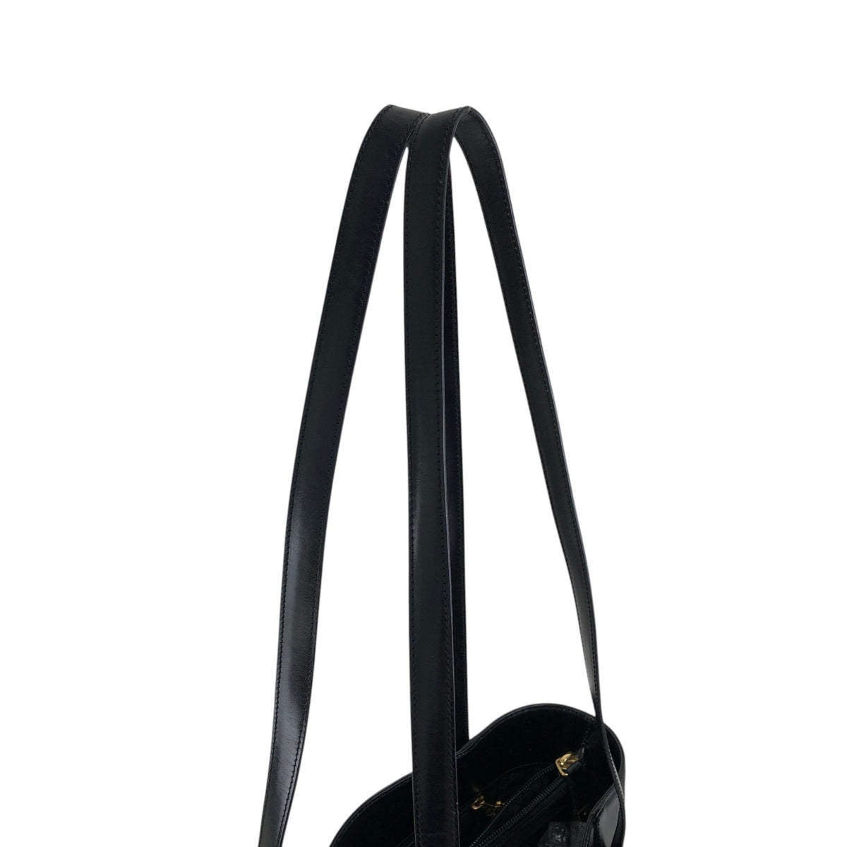 LOEWE Logo Embossed Shoulder bag Black Vintage pyktz8