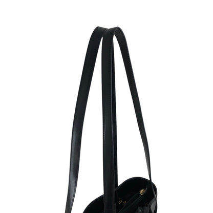 LOEWE Logo Embossed Shoulder bag Black Vintage pyktz8