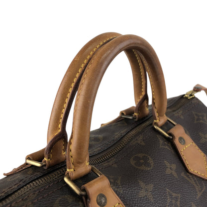 LOUIS VUITTON Monogram Small Boston bag Handbag Brown Vintage jm4cx4