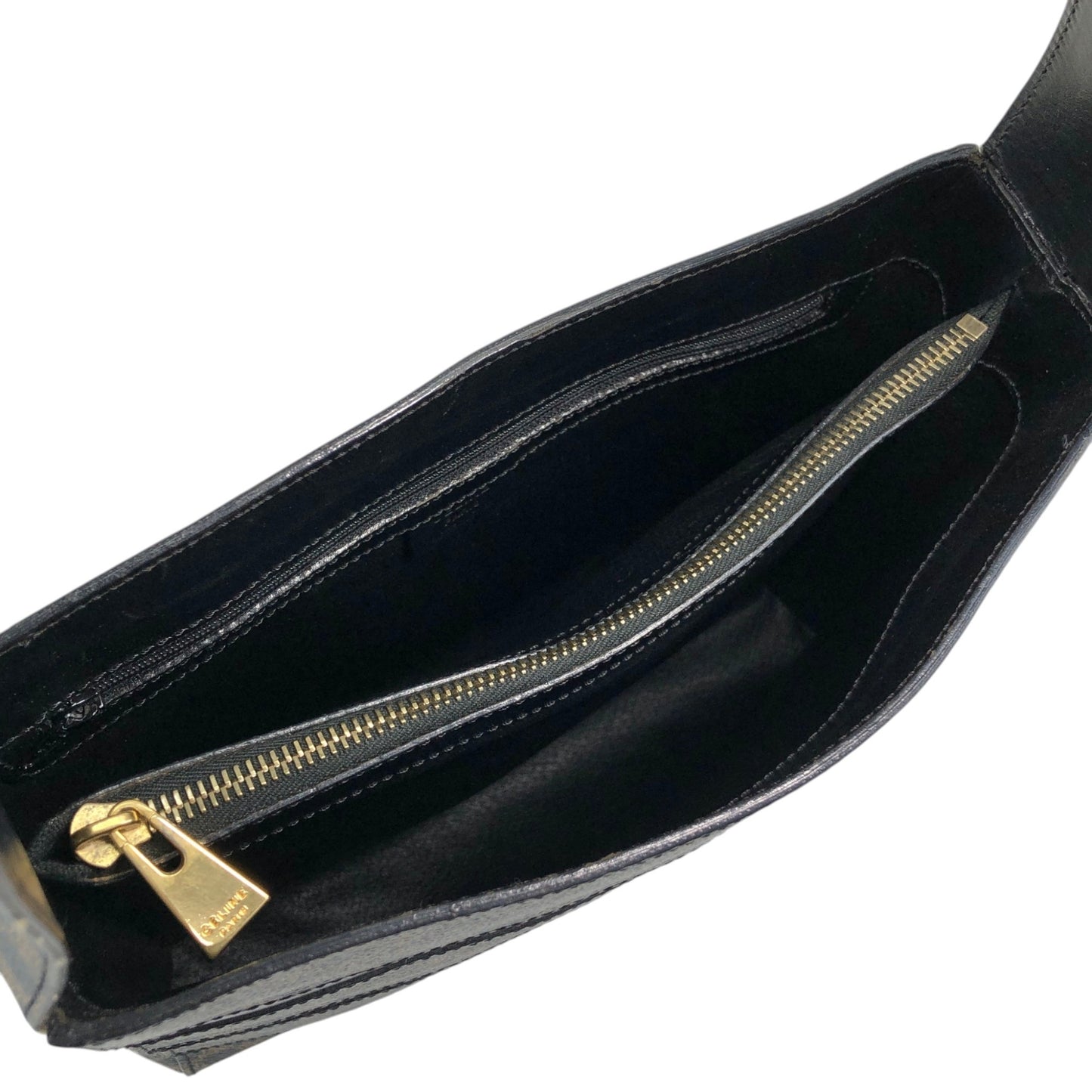 CELINE Macadam Shoulder bag Black Vintage t43kf8