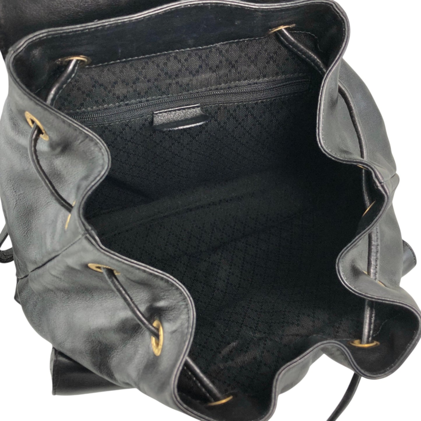 GUCCI Bamboo Double Pocket Backpack Black Vintage 3ug5ej