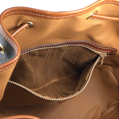 CELINE Macadam Drawstring Shoulder bag Brown Vintage wskrpv