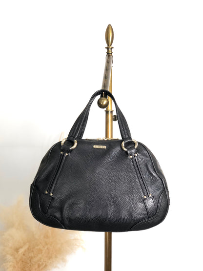 CELINE Logo Small Boston bag Handbag Black Vintage fr3ikk