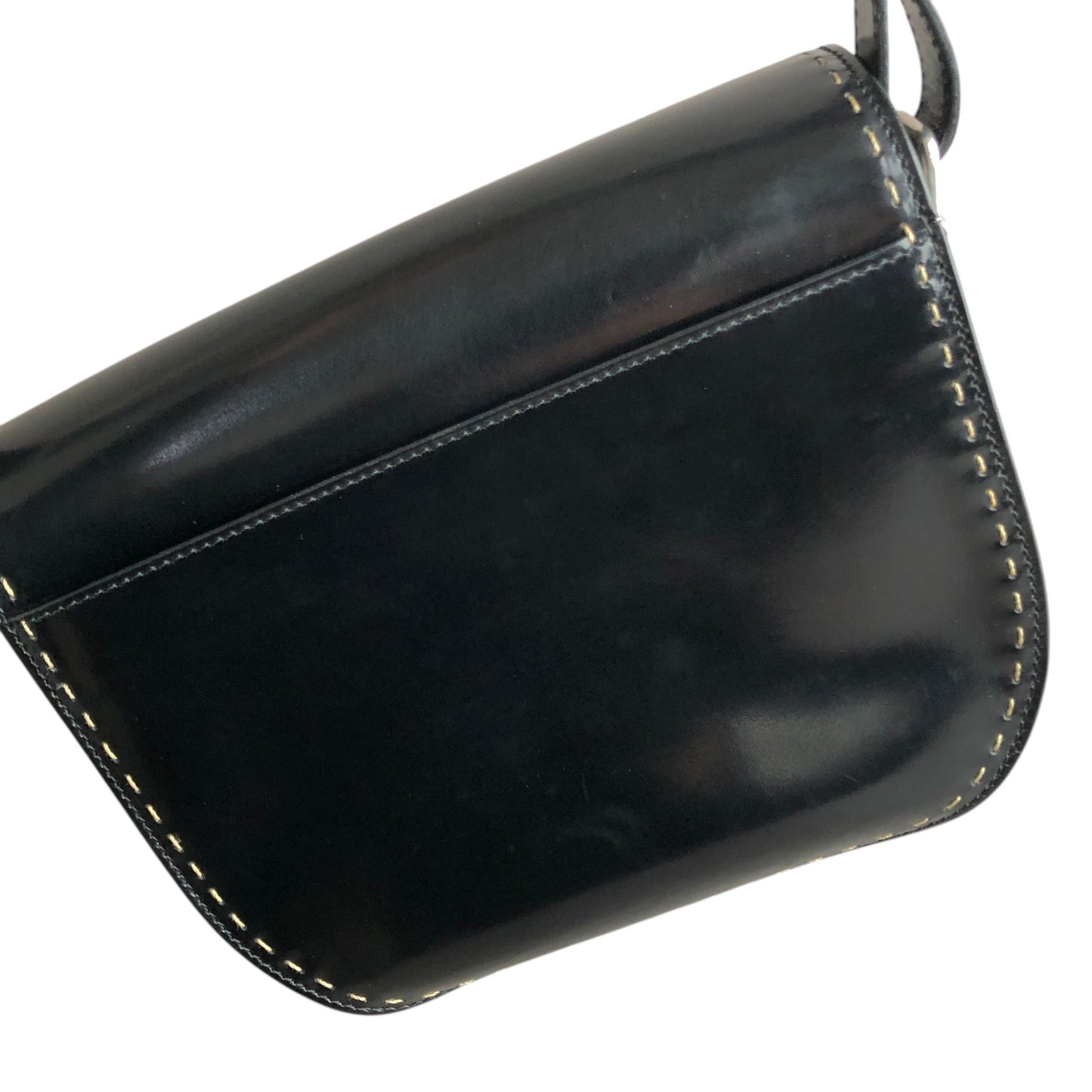 CELINE Gancini Shoulder bag Black Vintage ni2xww