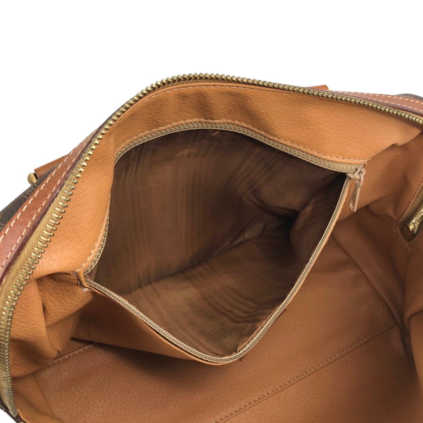 CELINE Macadam Triomphe Handbag Brown Vintage kavesa