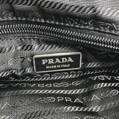 PRADA Triangle Logo Shoulder bag Black Vintage au3btz