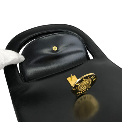 CELINE Top Handle Handbag Black Vintage f4rr4a