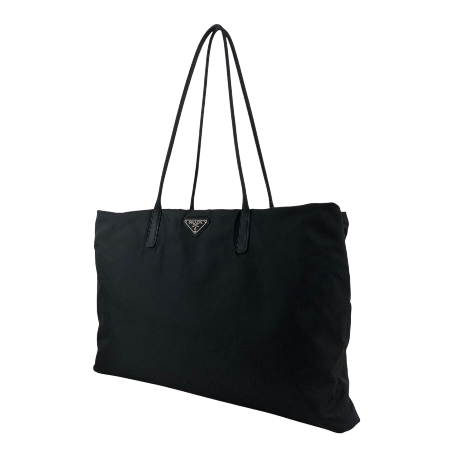 PRADA Tessuto Triangle Logo Totebag Black Vintage a5e385