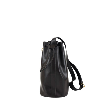 CELINE Starball Drawstring Shoulder bag Brown Vintage 4nhtxx
