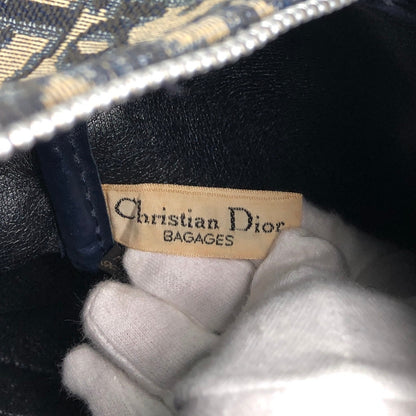 Christian Dior Trotter Small Boston bag Handbag Navy Vintage 6524f6