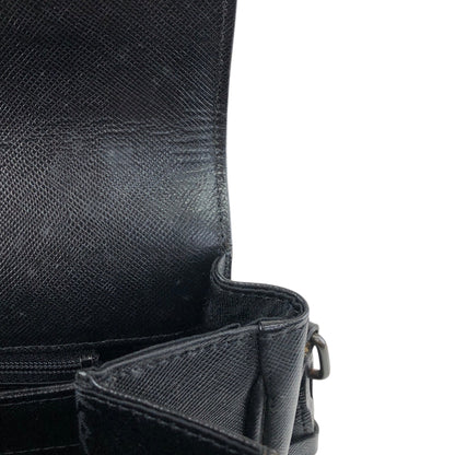 Yves Saint Laurent YSL Logo Shoulder bag Black Vintage kua56p