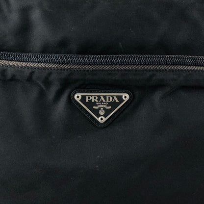 PRADA Tessuto Triangle Logo Totebag Black Vintage ztj777
