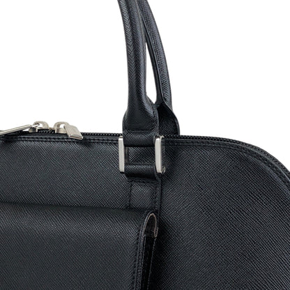 BURBERRY Front Pocket Handbag Black Vintage h2h7ny