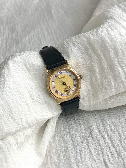 CELINE Quartz Watch Black Vintage 2vpwku