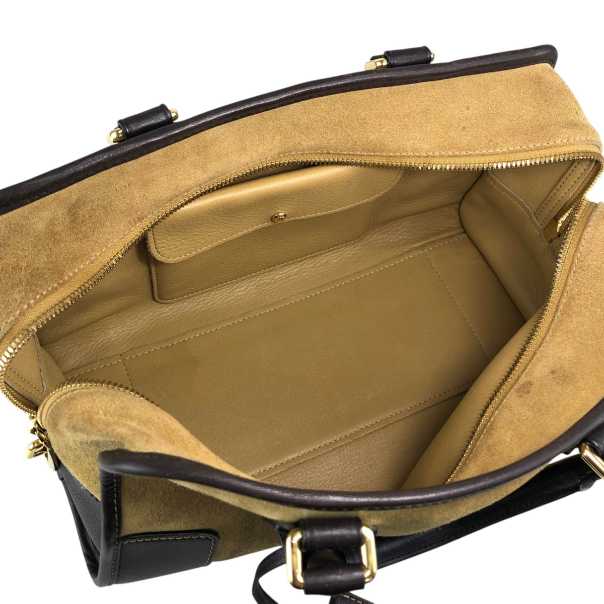 LOEWE Amazona28 Anagram Handbag Boston bag Beige Vintage gia6hg