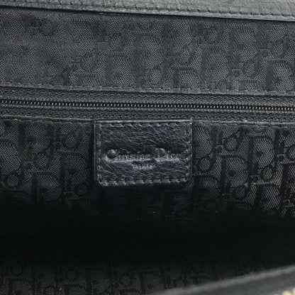 Christian Dior Logo Handbag Black Vintage ntaxds