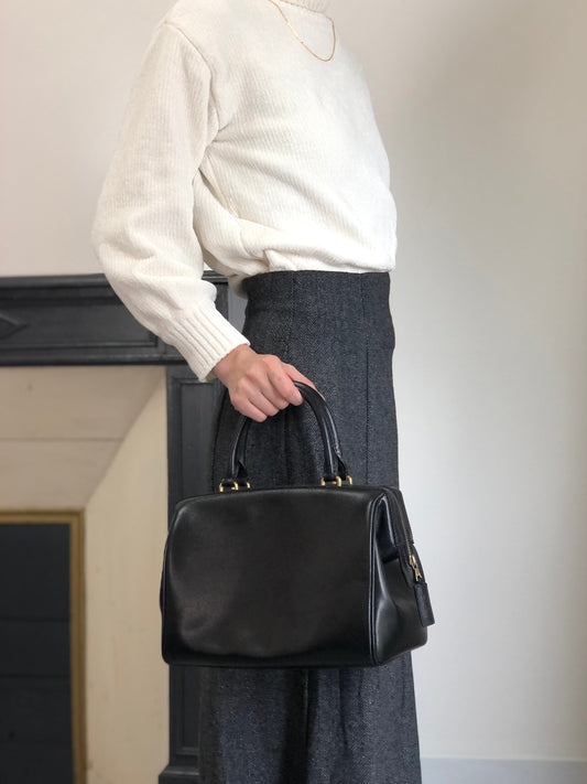 CELINE Two-way Small Boston bag Shoulder bag Black Vintage mh45yy